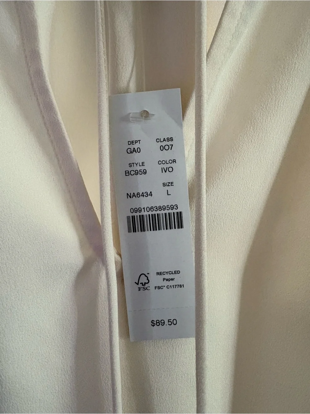 J. Crew front delicate